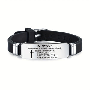 KISSFAITH-To My Son Pray On It Adjustable Bracelet