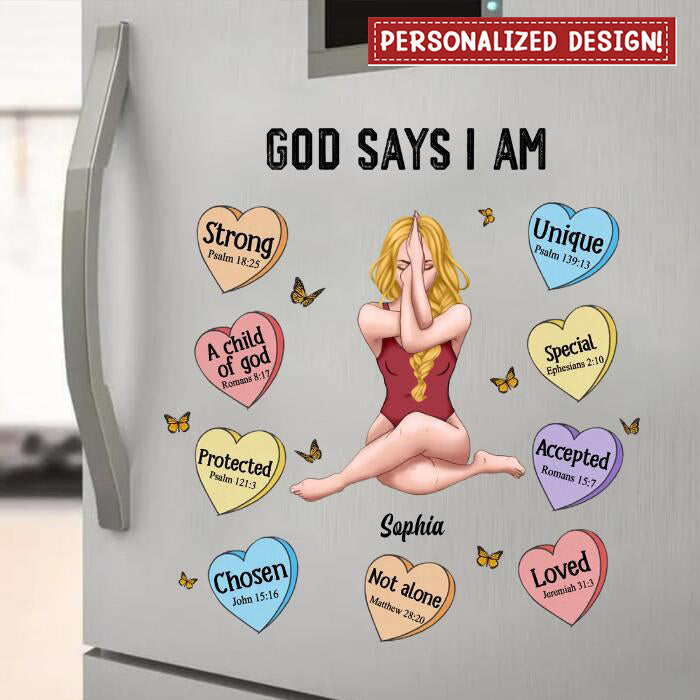 Personalized Affirmations God Says I Am Sticker