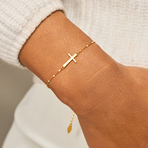 KISSFAITH-Dear Daughter Pray And Never Quit Cross Bracelet