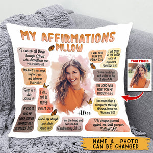 My Affirmations - Personalized Photo Pillowcase