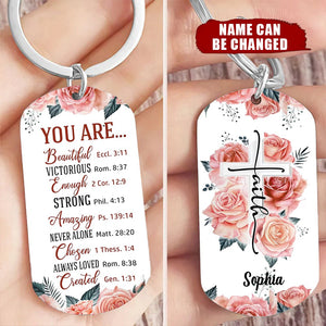 Christian Faith Bible Emergency Keychain-Personalized Lady Gift, Religious Gift