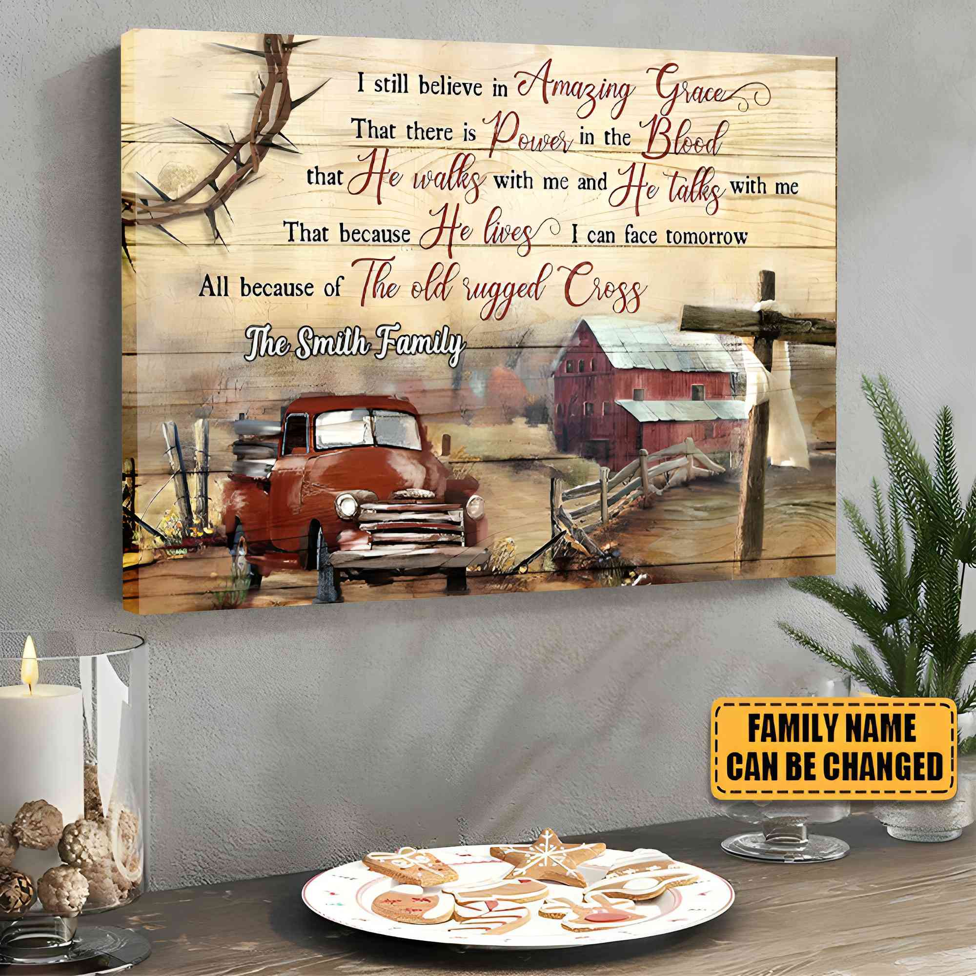 KISSFAITH-I Still Believe In Amazing Grace Sign Personalized Christian Canvas-Life On Farm