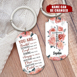 Christian Faith Bible Emergency Keychain-Personalized Lady Gift, Religious Gift