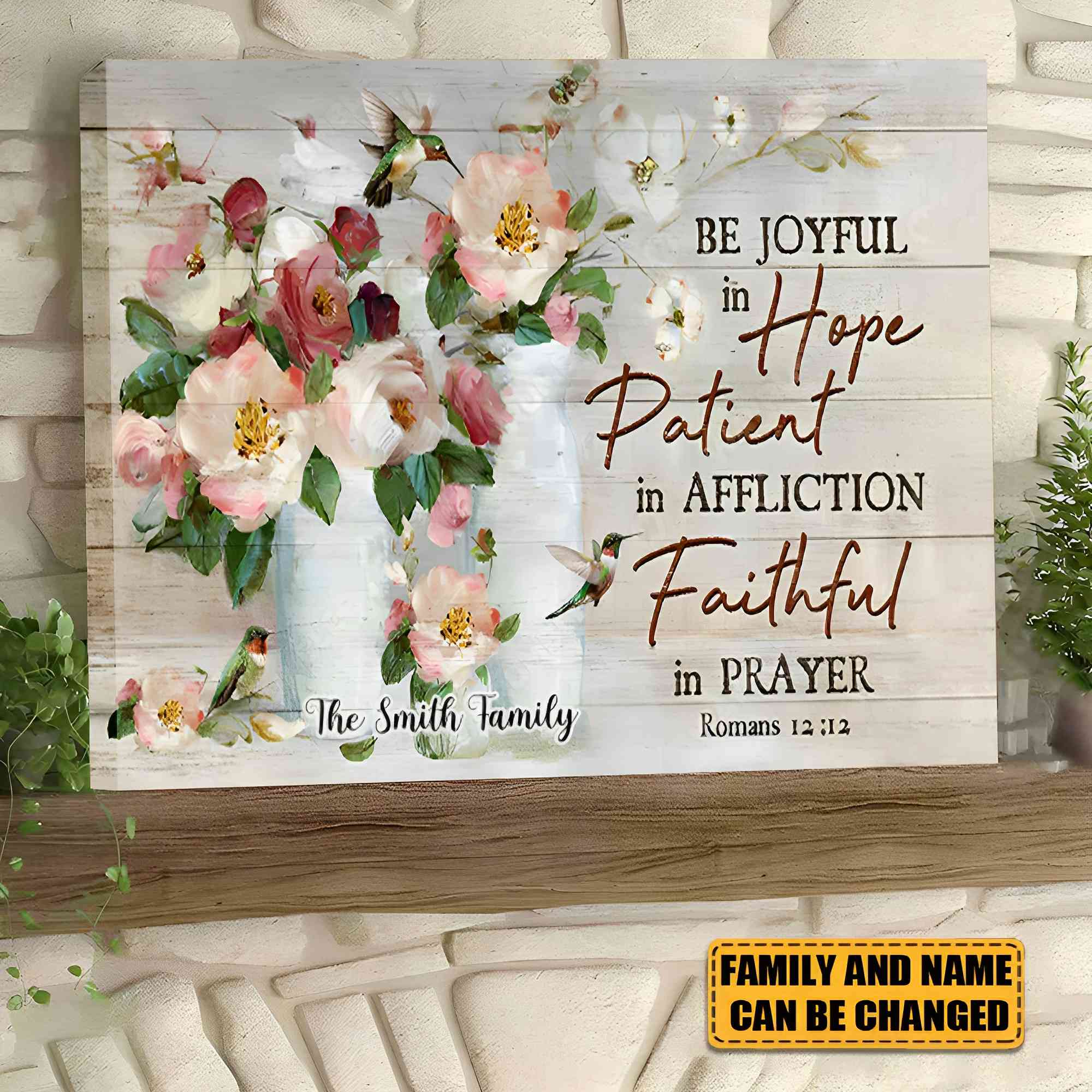 Be joyful in hope - Jesus Landscape Canvas