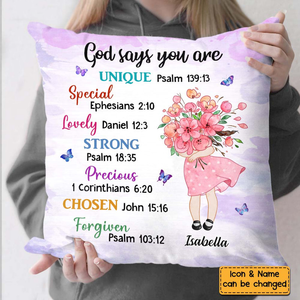 Gift for Granddaughter Daughter God Says You Are Hugging Flowers Pillowcase