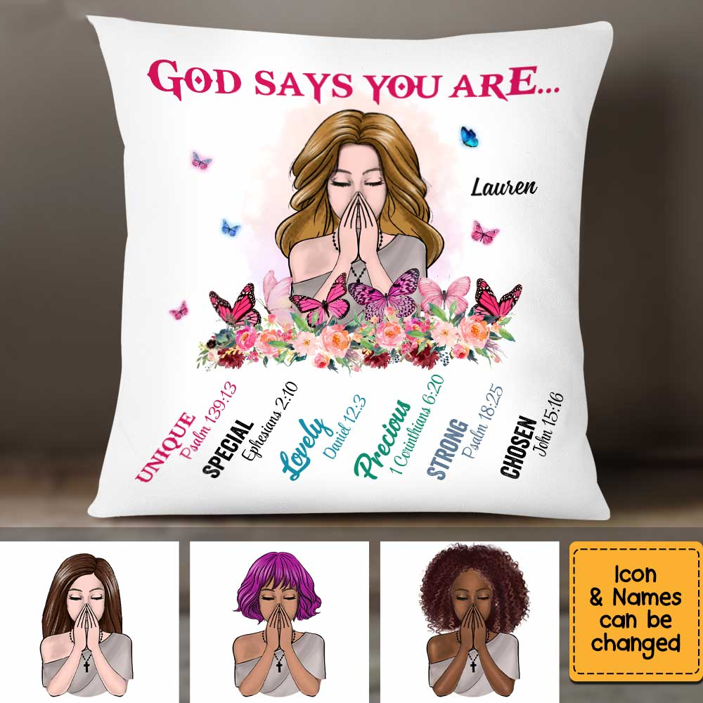 God Says You Are Butterfly Pillowcase