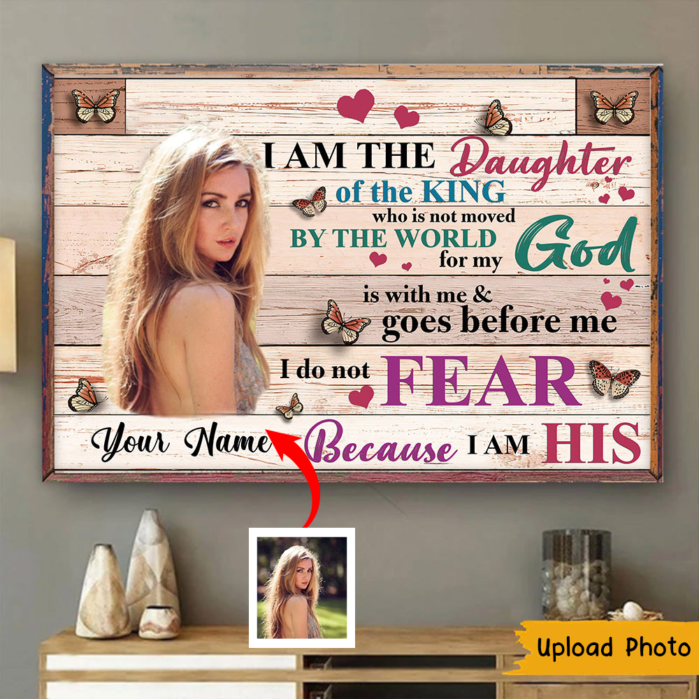 The Daughter Of The King I Am His Personalized Canvas