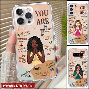 You Are Beautiful Strong Always Loved Affirmations Personalized Clear Phone