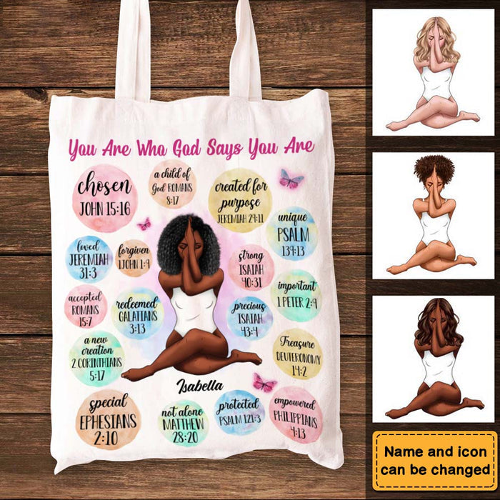 Gift For Daughter You Are Who God Says You Are Tote Bag