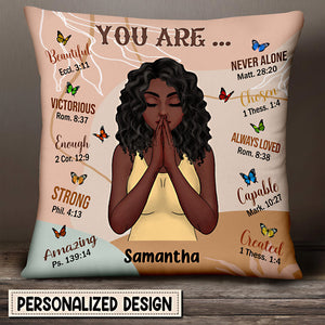 You Are Beautiful Strong Always Loved Affirmations Personalized Pillowcase