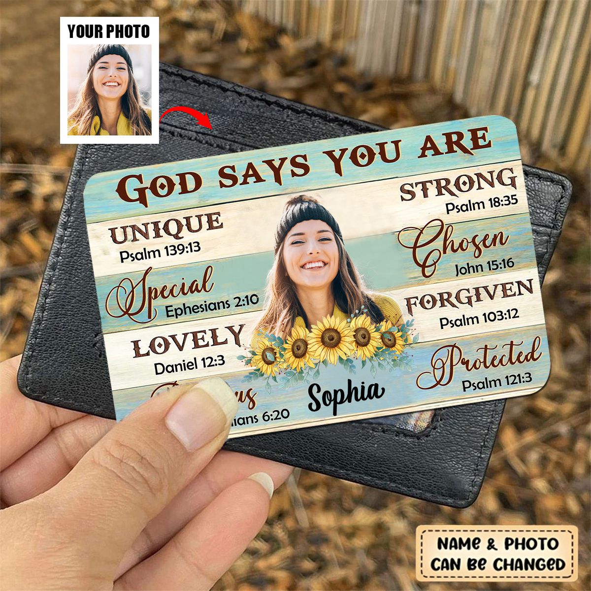 KISSFAITH-God says you are Personalized Metal Wallet Card