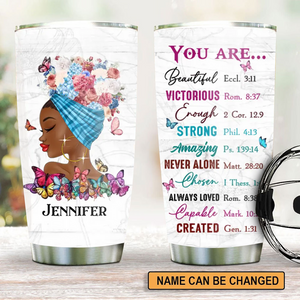 Custom Personalized Tumbler - You Are Beautiful, Victorious