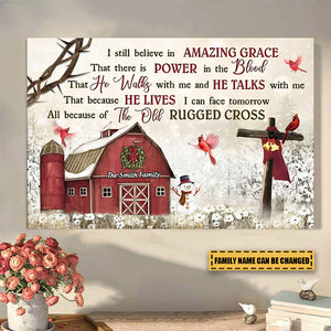 I Still Believe In Amazing Grace - Personalized Christmas Canvas