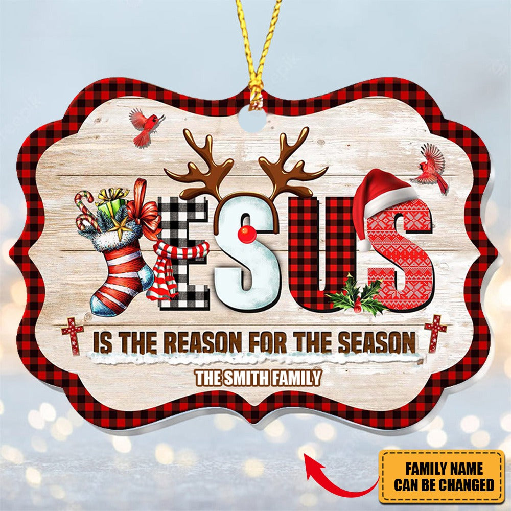 Jesus Is The Reason For The Season-Personalized Ornament