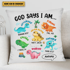 Gifts For Grandson Dinosaur I Am Kid Personalized Pillowcase