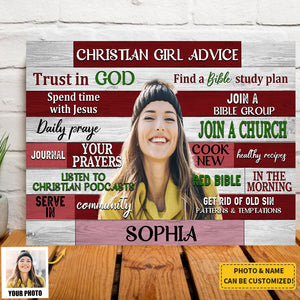 Christian Girl Glow Up Advice -Personalized Canvas