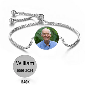 Personalized Photo Name&Date Memorial Bracelet - Christmas Gift 2024