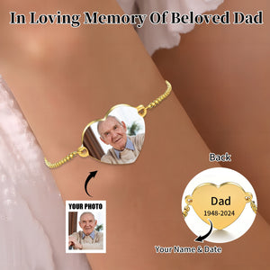 Personalized Photo Name&Date Memorial Bracelet