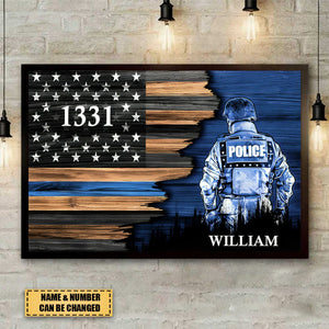 My Hero - Personalized Police Officer Poster,Gifts For Police