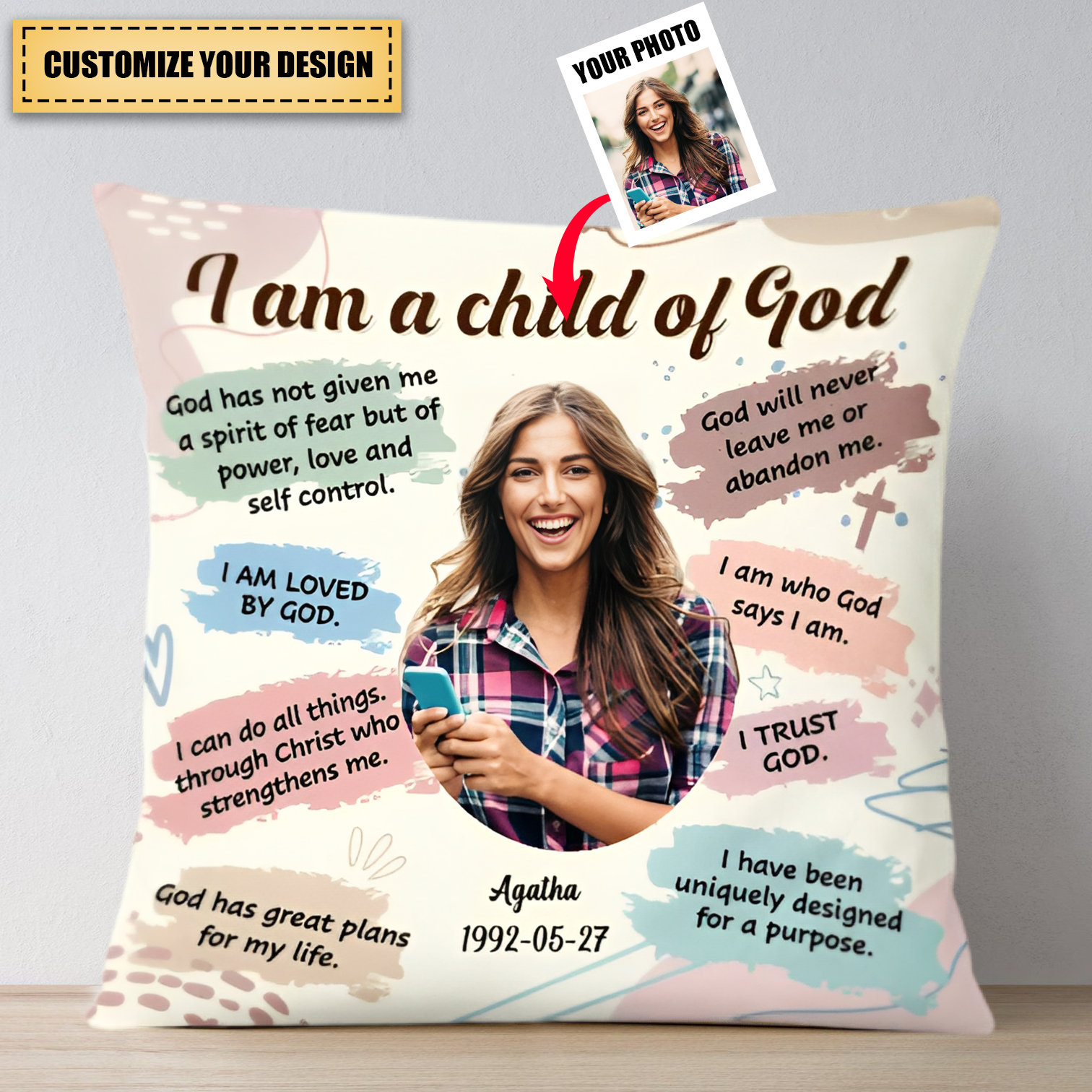 Daughter I Am A Child Of God Bible Verse Prayer Pillowcase