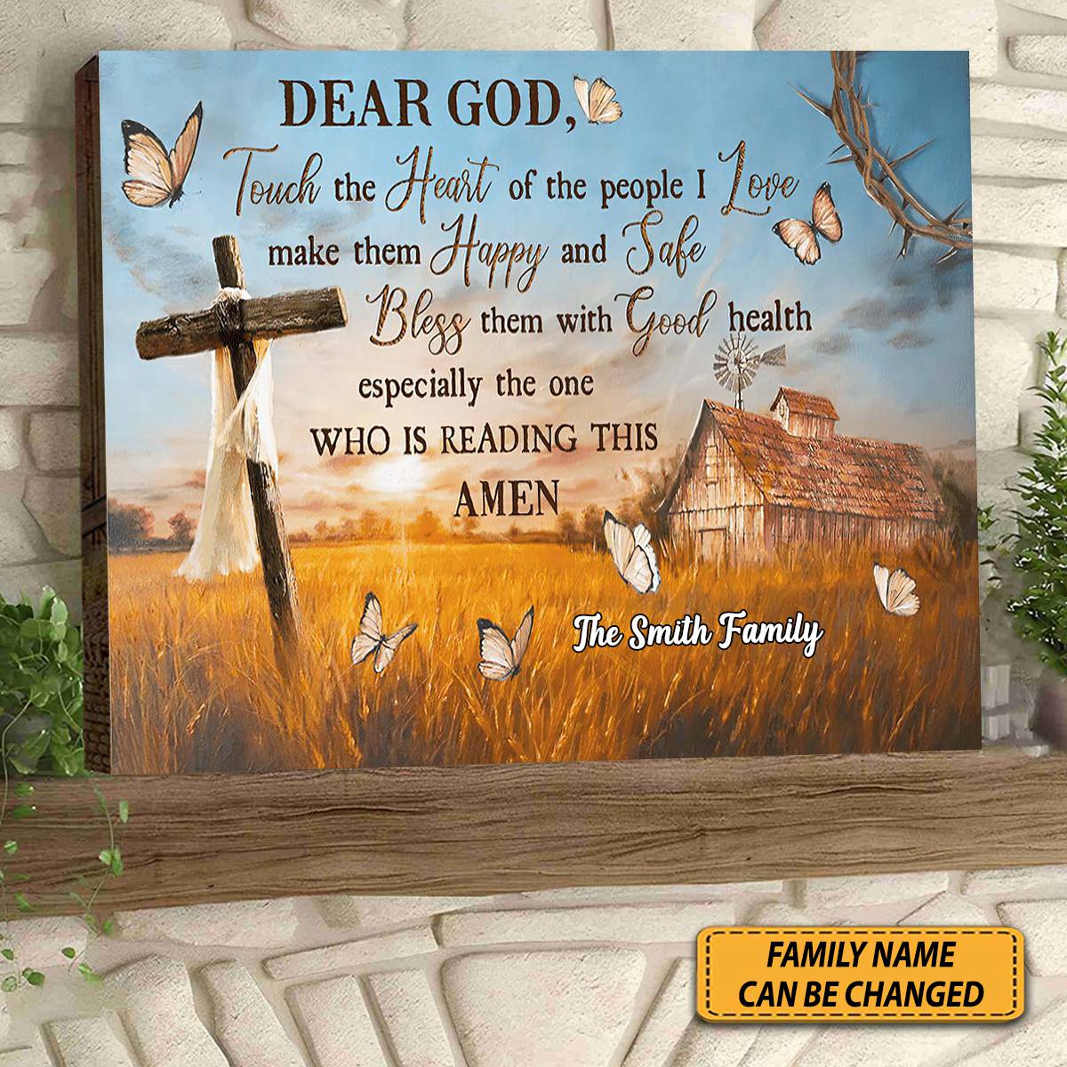 KISSFAITH-Dear God Touch The Heart Of The People I Love Canvas