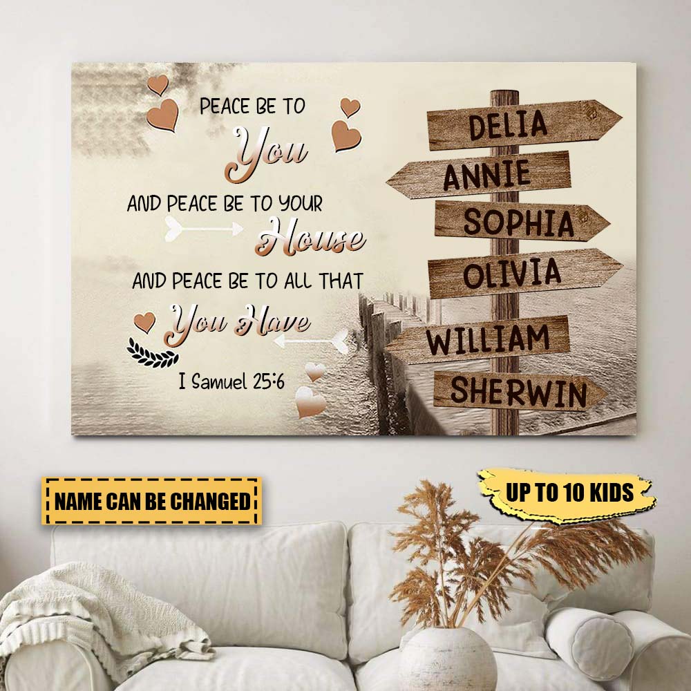 Peace Be To All That You Have-Personalized Canvas