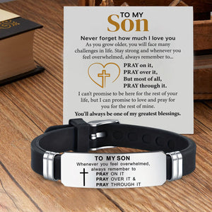 KISSFAITH-To My Son Pray On It Adjustable Bracelet