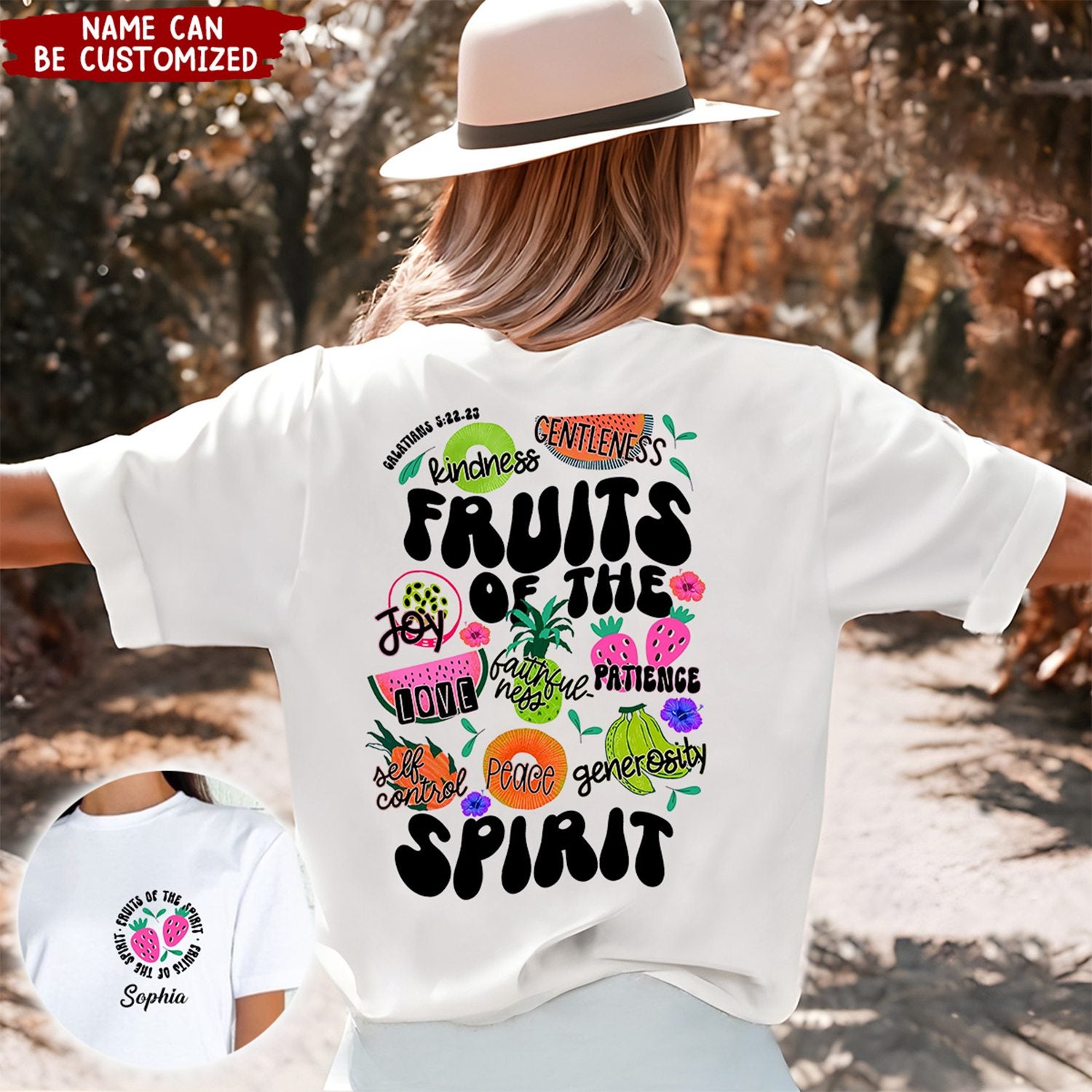 KISSFAITH-Fruit of the Spirit Shirt Personalized Christian Shirt