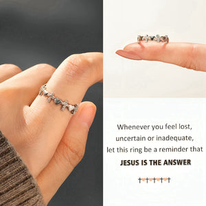 KISSFAITH-To My Daughter-Cross Heart Ring