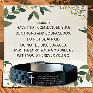 KISSFAITH-Joshua 1:9  Bracelet-Be Strong And Courageous