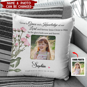 KISSFAITH-Grow in Grace and Knowledge Personalized Pillow Case