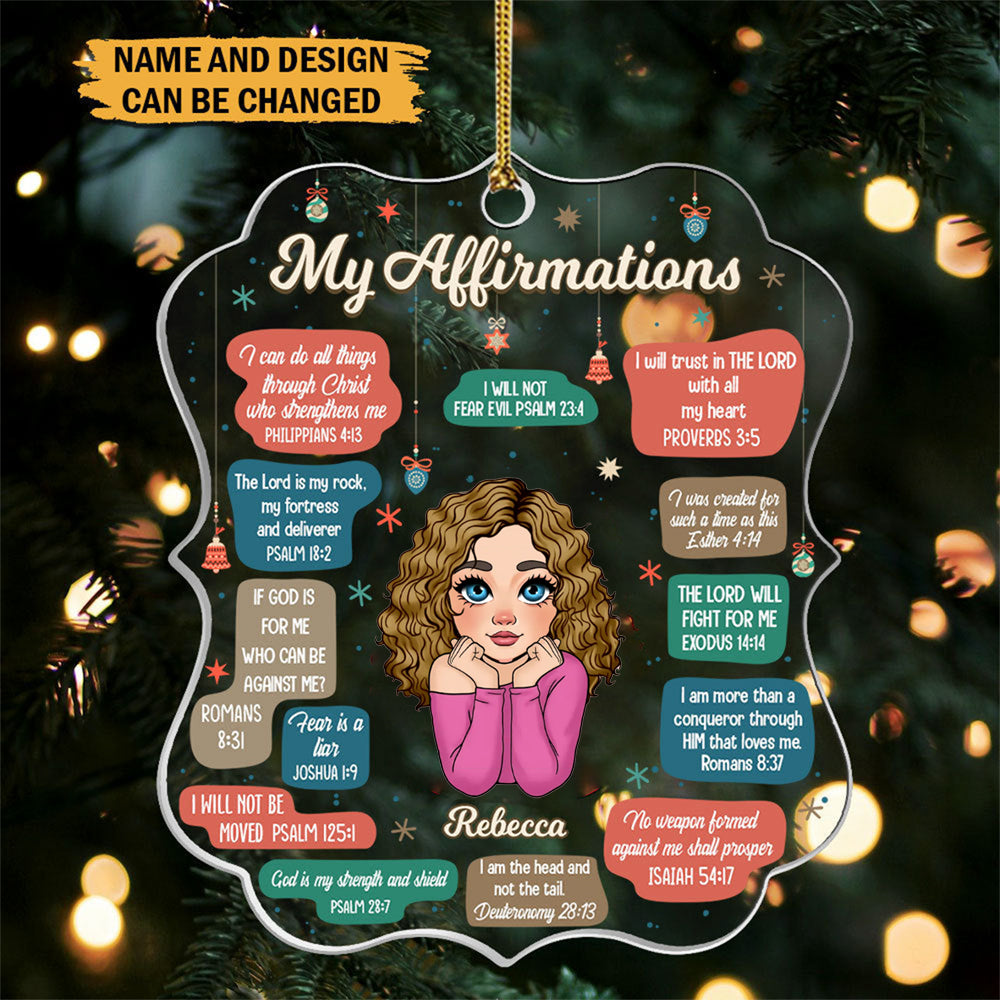 My Affirmations - Personalized Acrylic Ornament