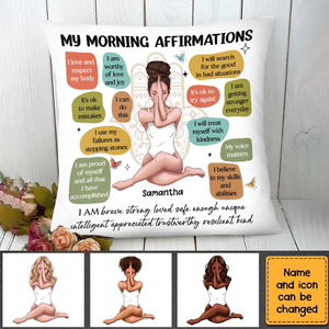 Yoga Daughter Affirmation Pillow