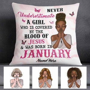 Personalized Birthday Blood Of Jesus Pillow