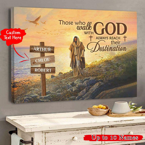 Personalized Jesus Those Who Walk With God Poster Gift