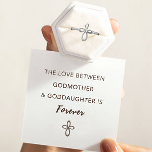 KISSFAITH-Godmother & Goddaughter Infinity Cross Ring