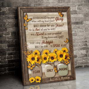 Personalized Sunflower Butterflies Glory Wall Art Poster