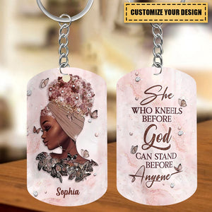 Personalized Black Queen Keychain Faith Black Women Girl Bible Gift