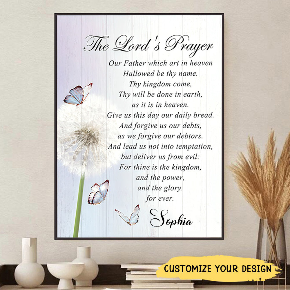 KISSFAITH-The Lord's Prayer - Personalized Canvas - kissfaith