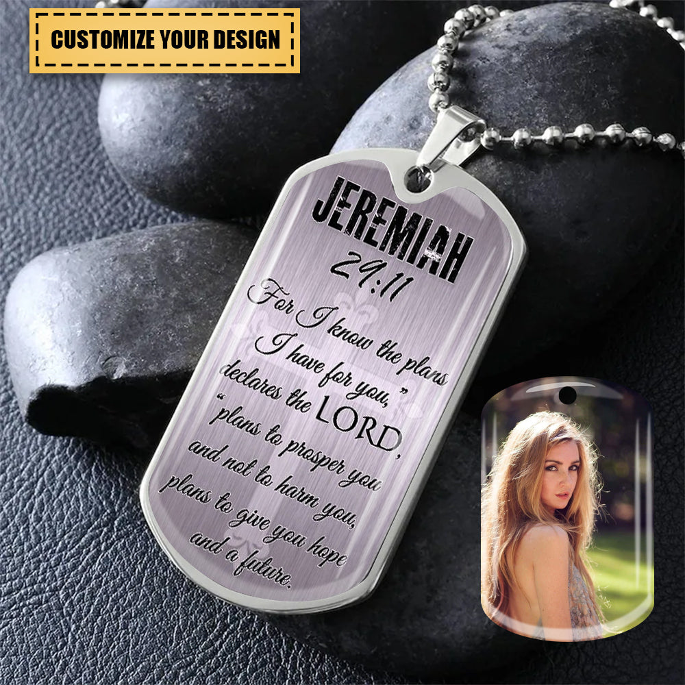 Custom Photo With Bible Personalized Necklace