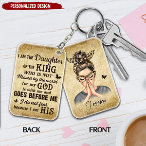 God Woman Warrior I Am The Daughter Of The King Personalized Keychain