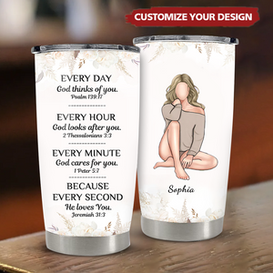 Every Day God Thinks Of You Personalized Tumbler