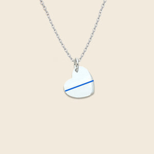 Personalized Blue Line Necklace - Gift For Police Wife