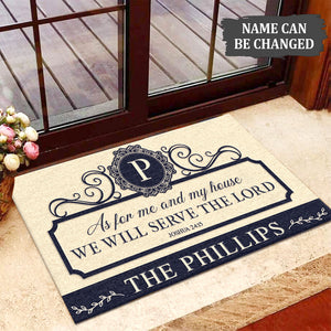 Personalized As For Me And My House Doormat