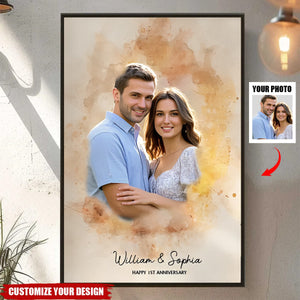 Personalized Couple Photo Poster,Customized Gift For Couple