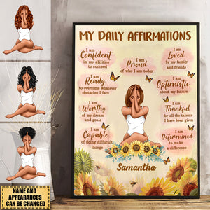 My Daily Affirmations - Personalized Canvas