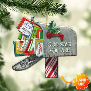 Personalized Christmas Tree God Says You Are Ornament