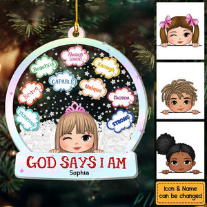 Gods Says I Am Granddaughter Personalized Ornament