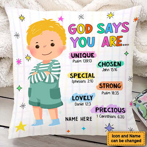 Personalized Gift For Grandkids God Says You Are Pillowcase