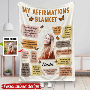 Christian Affirmation Blanket - Personalized Gift For Woman